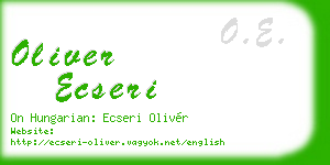 oliver ecseri business card